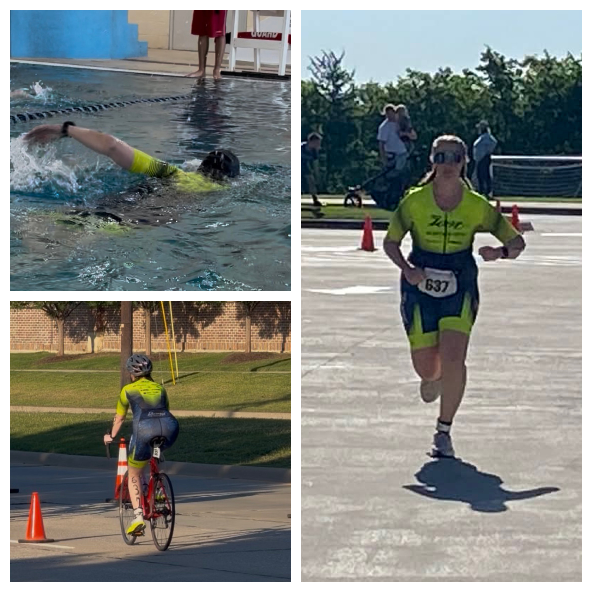 Jenny Baum competing in the Caveman Triathlon